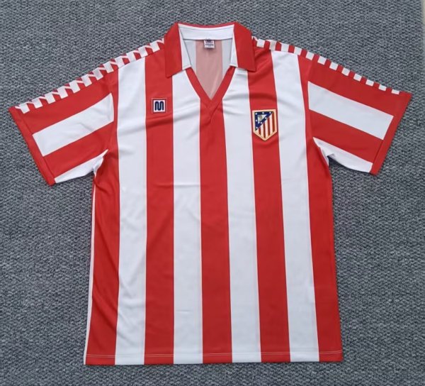 Retro Atletico Madrid Home 1:1 Quality Soccer Jersey 1982-1983