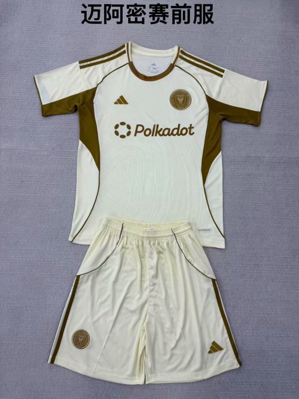 Inter Miami Pre Match Uniform Kids  25-26 1:1 Quality Soccer Jersey