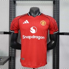 Manchester United  home Player 1:1 Quality Soccer Jersey  25-26