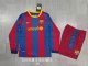 Retro Barcelona Home Long  kids  1:1 Quality Soccer Jersey  2010-2011