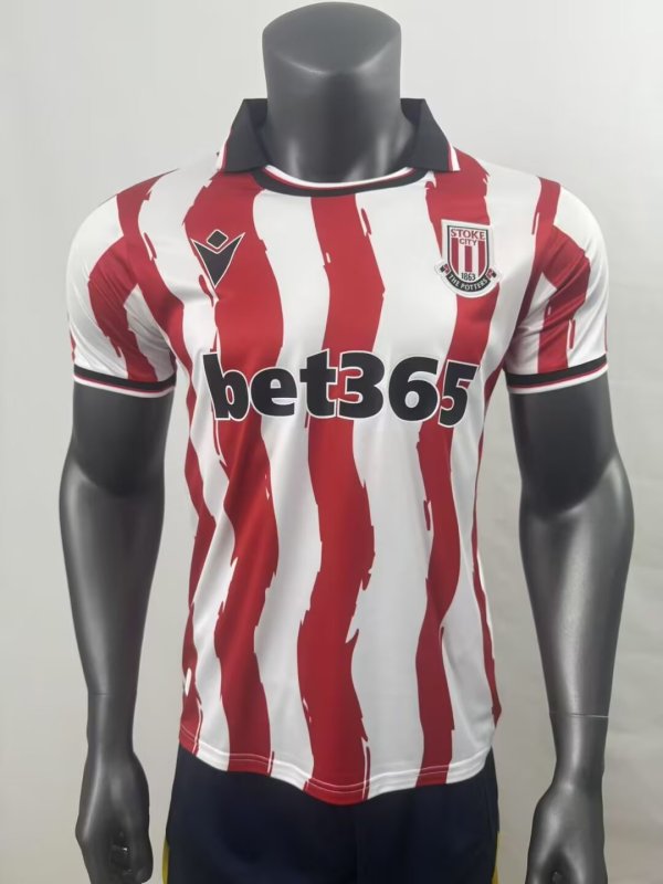 Stoke City  Home Fans 1:1 Quality Soccer Jersey  25-26