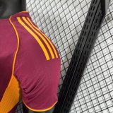 Roma Home Player 1:1 Quality Soccer Jersey   25-26