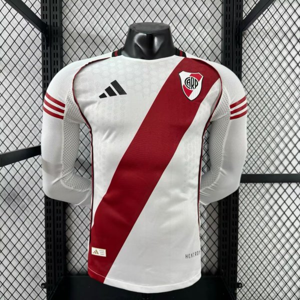 River Plate Home long  Player   1:1 Quality Soccer Jersey (可配广告) 25-26