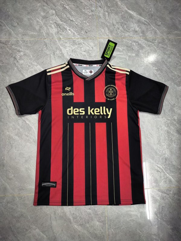 Bohemians  Home  Fans  25-26 1:1 Quality Soccer Jersey