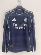 Real Madrid  away fans long   1:1 Quality Soccer Jersey  25-26