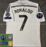 Retro Real Madrid Home  Player 1:1 Quality Soccer Jersey    2014-2015