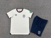 West Ham Away kids  1:1 Quality Soccer Jersey  25-26