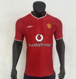 Retro Manchester United Home  1:1 Quality Soccer Jersey  2000-2002