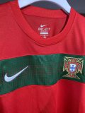 Retro  Portugal Home  Long Sleeve  Player   1:1 Quality Soccer Jersey 2010