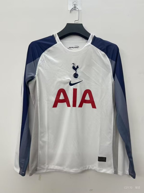 Tottenham Home Long Sleeve Fans 1:1 Quality Soccer Jersey    25-26