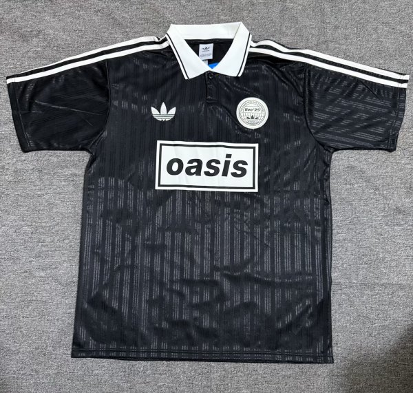 Adidas Clover T-shirt  Black   Fans 1:1 Quality Soccer Jersey  25-26