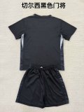 Chelsea Goalkeeper Black Kids  1:1 Quality Soccer Jersey 25-26