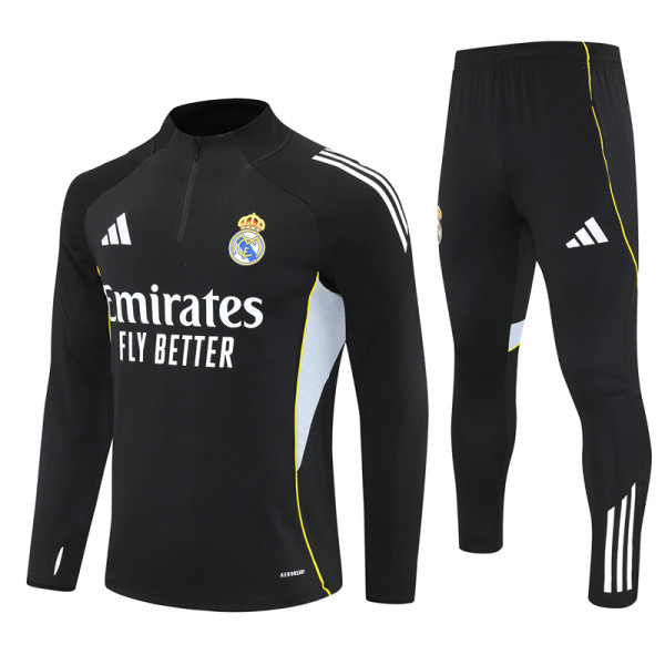 Real Madrid Training  Tracksuit Black (Kids And Man )  1:1  25-26