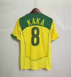 Retro Brazil Home # 10 RONALDINHO  #9 RONALDO  #8 KAKA 1:1 Quality Soccer Jersey   2004