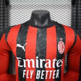 AC Milan Home Long player  1:1 Quality Soccer Jersey  25-26