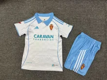 Real Zaragoza Home  Kids   1:1 Quality Soccer Jersey  25-26