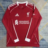Liverpool Home Long Sleeve Fans 1:1 Quality Soccer Jersey 25-26