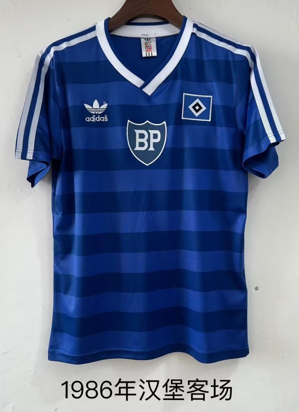 Retro Hamburger SV Away Fans 1:1 Quality Soccer Jersey 1986