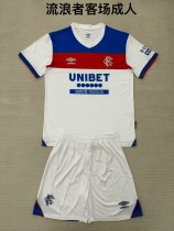 Rangers Away Kids  1:1 Quality Soccer Jersey  25-26