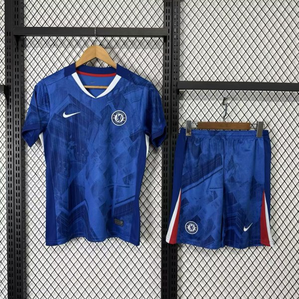 Chelsea Home With Pants Sets  Fans 1:1 Quality Soccer Jersey  25-26