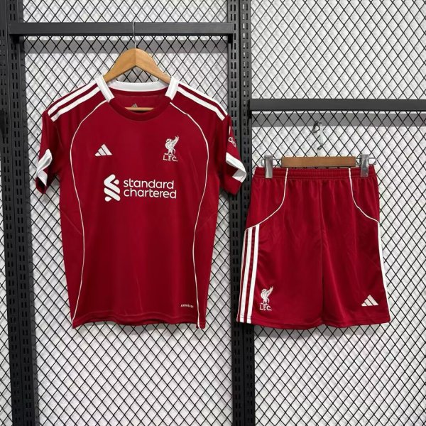 Liverpool home With Pants Sets Fans 1:1 Quality Soccer Jersey   25-26