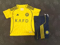 Al-Nassr FC home Kids 1:1 Quality Soccer Jersey 25-26