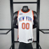 New York Knicks  White #00  CLARKSON   NBA Jerseys  2025