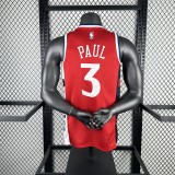 Los Angeles Clippers #3 PAUL Red NBA Jerseys  2025