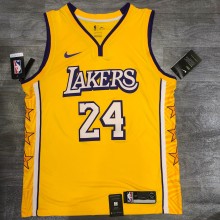 Los Angeles Lakers Kobe  #24 BRYANT  with star  1:1 Quality NBA Season Jerseys