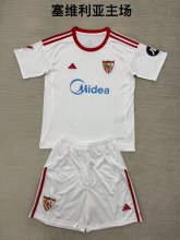Sevilla  Home  kids  1:1 Quality Soccer Jersey  25-26