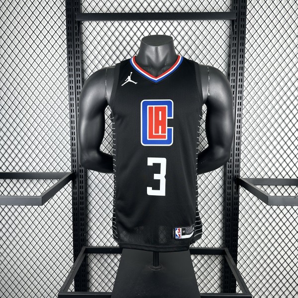 Los Angeles Clippers Jordan #3 PAUL  Black NBA Jerseys  2023