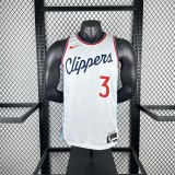 Los Angeles Clippers #3 PAUL White NBA Jerseys  2025