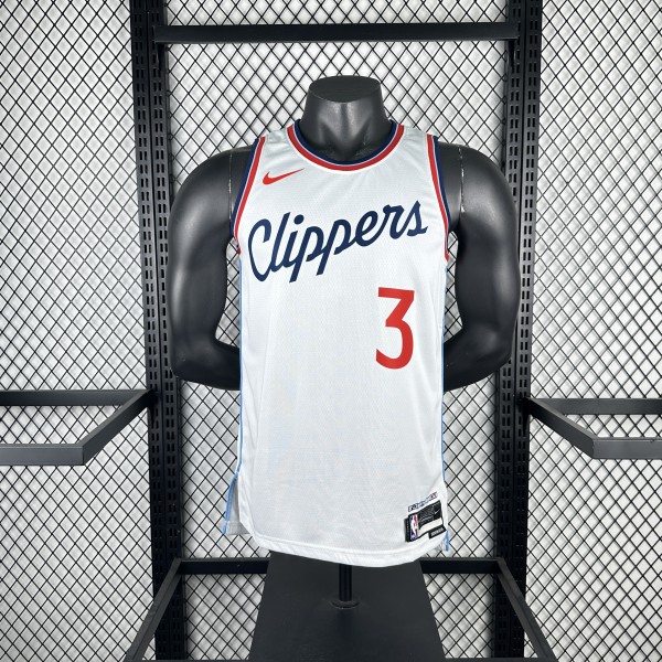Los Angeles Clippers #3 PAUL White NBA Jerseys  2025
