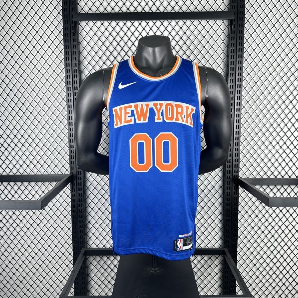 New York Knicks  Blue  #00  CLARKSON   NBA Jerseys  2023