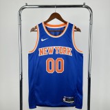 New York Knicks  Blue  #00  CLARKSON   NBA Jerseys  2023