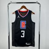 Los Angeles Clippers Jordan #3 PAUL  Black NBA Jerseys  2023