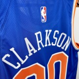 New York Knicks  Blue  #00  CLARKSON   NBA Jerseys  2023