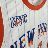 New York Knicks  White #00  CLARKSON   NBA Jerseys  2025