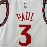 Los Angeles Clippers #3 PAUL White NBA Jerseys  2025