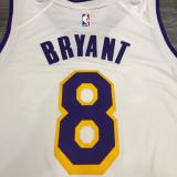Los Angeles Lakers Kobe #8 BRYANT  White V-neck NBA Jerseys