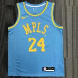 Los Angeles Lakers Kobe #24 BRYANT  Blue Minneapolis NBA Jersey
