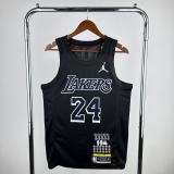 Los Angeles Lakers Kobe #24 BRYANT  Black Honor Edition NBA Jersey
