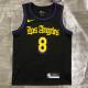 Los Angeles Lakers  Kobe #8 BRYANT   Round neck  Black Latin NBA Jersey