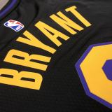 Los Angeles Lakers  Kobe #8 BRYANT   Round neck  Black Latin NBA Jersey