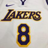 Los Angeles Lakers Kobe #8 BRYANT  White V-neck NBA Jerseys
