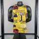 Los Angeles Lakers SW graffiti  Kobe #24 BRYANT  Yollow Retro  NBA Jersey 1996-1997