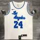 Los Angeles Lakers Kobe #24BRYANT  White Retro  Latin NBA Jersey