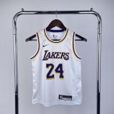 Los Angeles Lakers kids  Kobe  #24 BRYANT  White NBA Jerseys