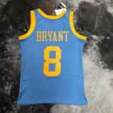 Los Angeles Lakers MN Reyro  Kobe #8 BRYANT Blue NBA Jerseys 2002