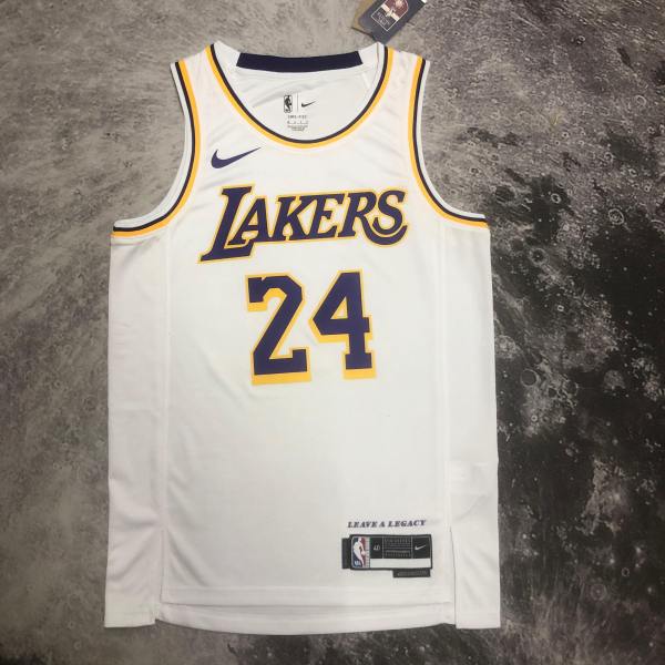 Los Angeles Lakers Kobe #24 BRYANT White Gold Association Edition Swingman NBA Jerseys 2023